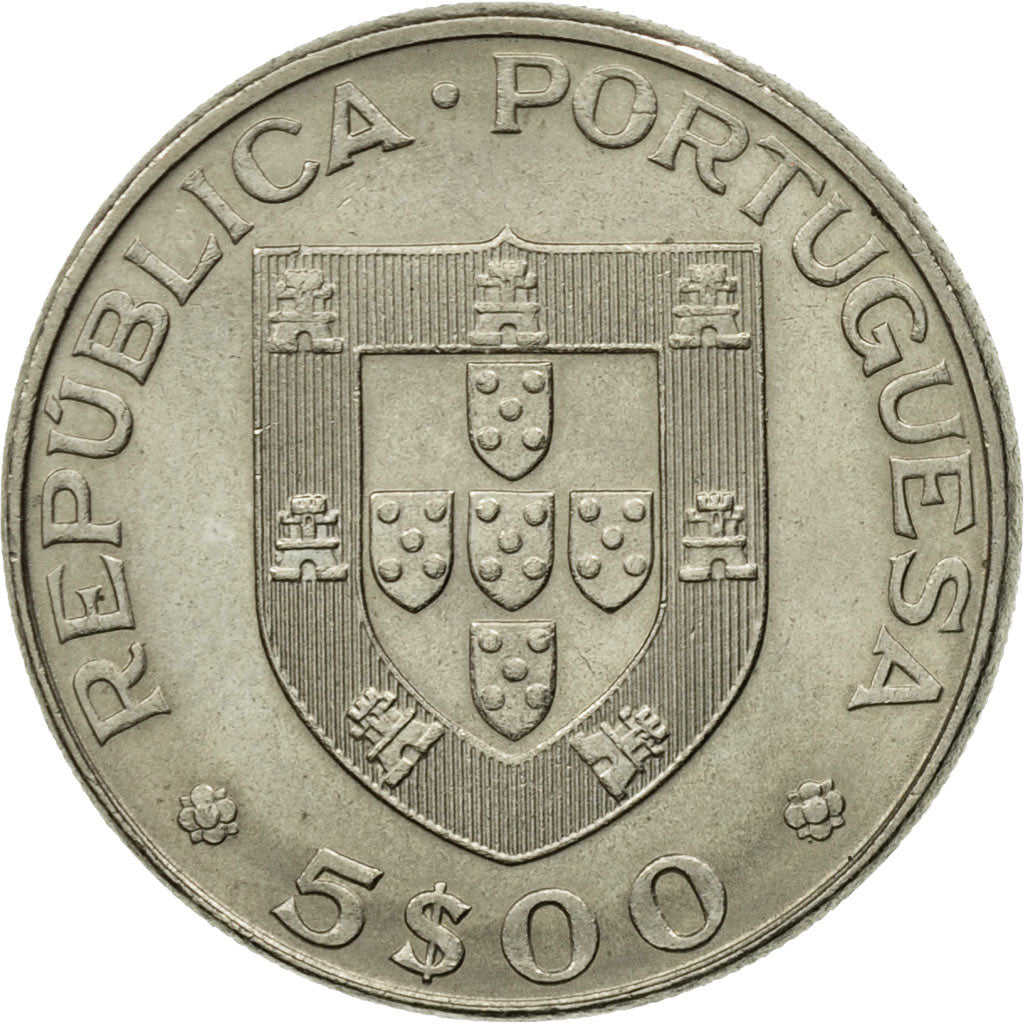Moneta, Portogallo, 5 Escudos, 1977, Lisbon, SPL-, Rame-nichel, KM:606