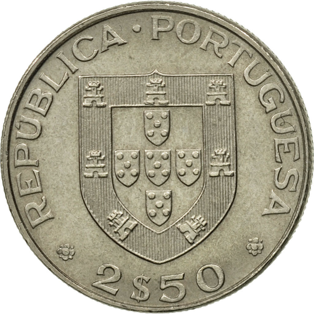 Monnaie, Portugal, 2-1/2 Escudos, 1977, Lisbonne, TTB+, Copper-nickel, KM:605