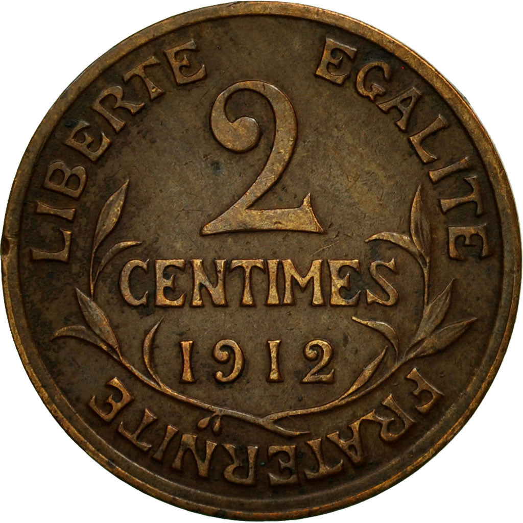 Coin, France, Dupuis, 2 Centimes, 1912, Paris, AU(50-53), Bronze, KM:841, Le
