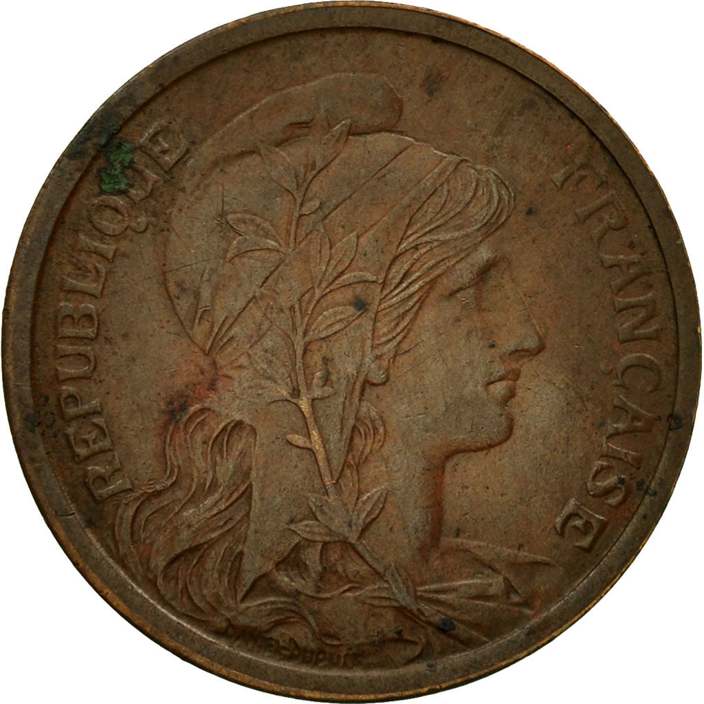 Moneta, Francia, Dupuis, 2 Centimes, 1912, Paris, MB+, Bronzo, KM:841, Le
