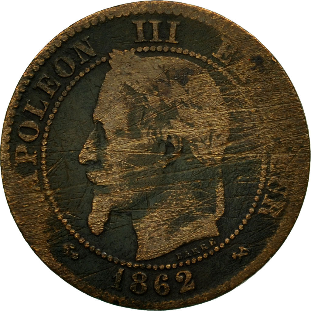 Moneta, Francja, Napoleon III, Napoléon III, 2 Centimes, 1862, Bordeaux
