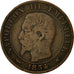 Monnaie, France, Napoleon III, Napoléon III, 5 Centimes, 1854, Strasbourg, TTB