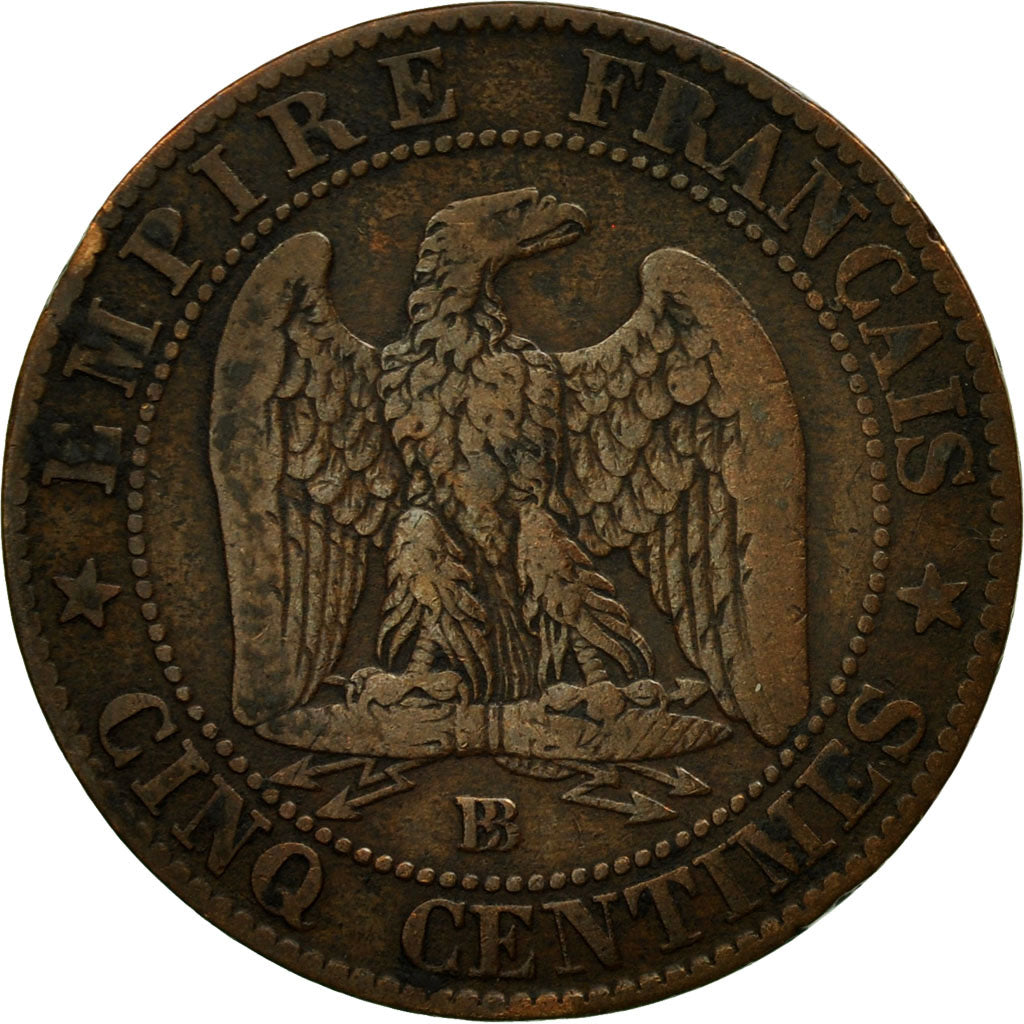 Coin, France, Napoleon III, Napoléon III, 5 Centimes, 1854, Strasbourg