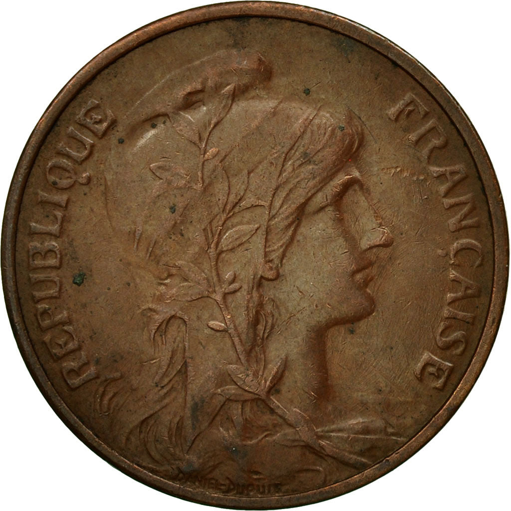 Moneta, Francia, Dupuis, 5 Centimes, 1916, Paris, BB, Bronzo, KM:842