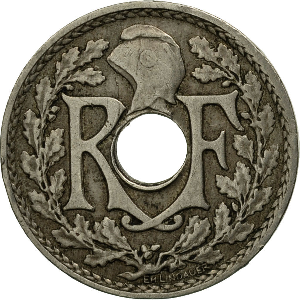 Moneta, Francia, Lindauer, 5 Centimes, 1923, Poissy, BB, Rame-nichel, KM:875