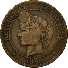 Monnaie, France, Cérès, 10 Centimes, 1898, Paris, B, Bronze, KM:815.1, Le