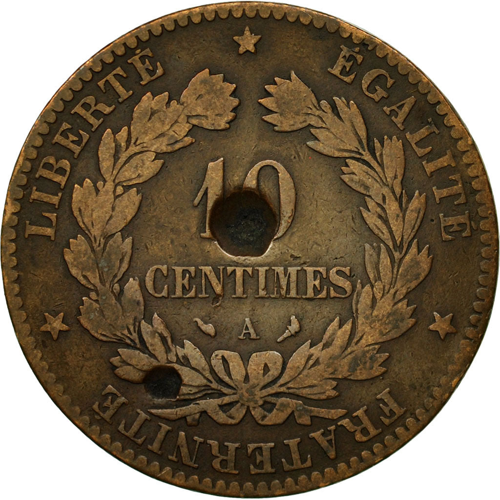 Monnaie, France, Cérès, 10 Centimes, 1898, Paris, B, Bronze, KM:815.1, Le
