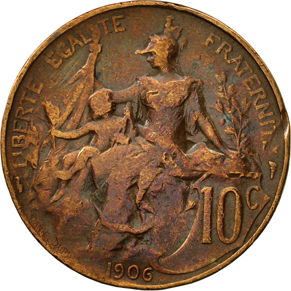 Coin, France, Dupuis, 10 Centimes, 1906, Paris, VF(30-35), Bronze, KM:843, Le
