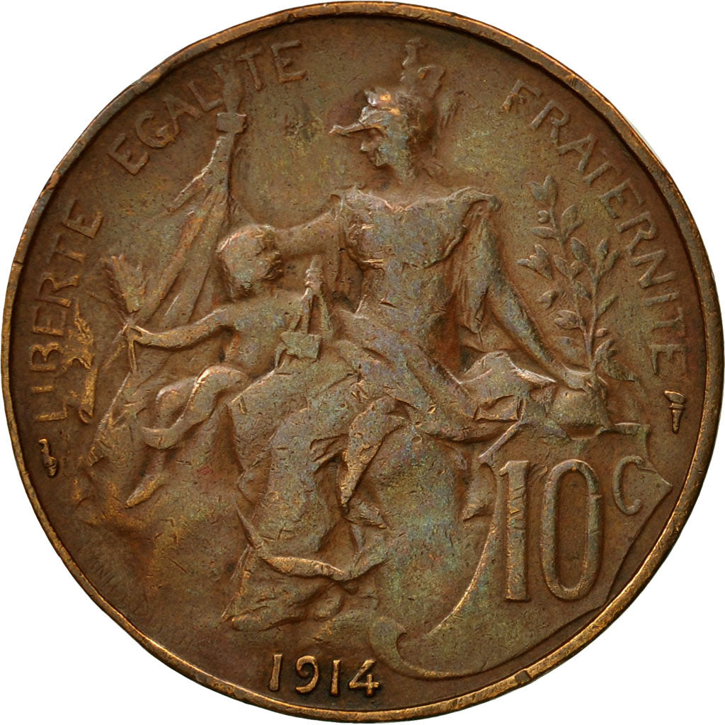 Monnaie, France, Dupuis, 10 Centimes, 1914, Paris, TTB, Bronze, KM:843, Le