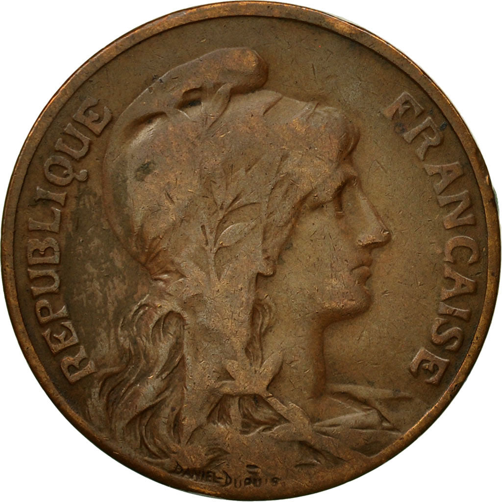 Moneda, Francia, Dupuis, 10 Centimes, 1914, Paris, BC+, Bronce, KM:843, Le