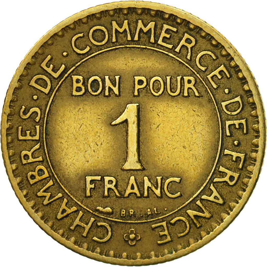 Coin, France, Chambre de commerce, Franc, 1923, Paris, EF(40-45)
