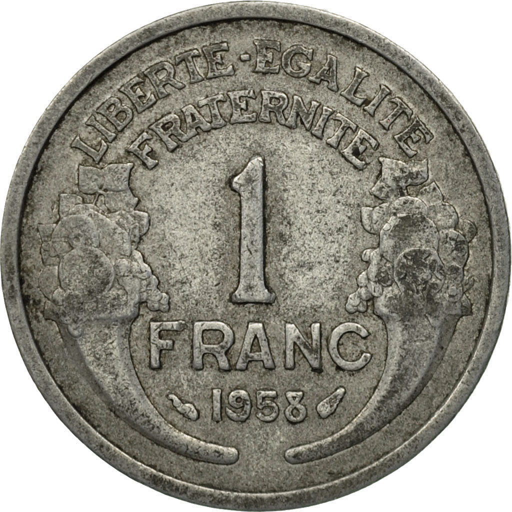 Moneta, Francja, Morlon, Franc, 1958, Paris, VF(30-35), Aluminium, KM:885a.1