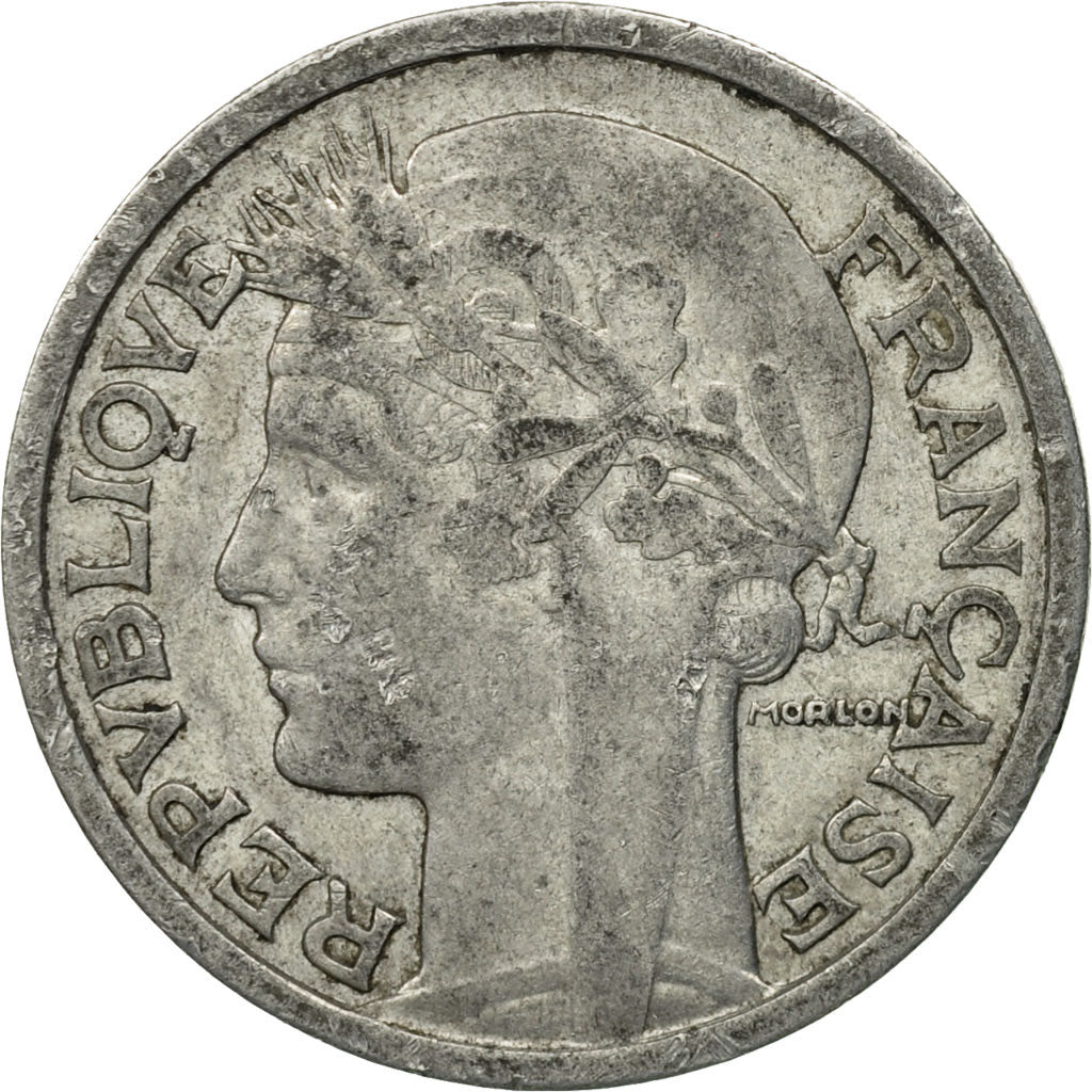 Monnaie, France, Morlon, 2 Francs, 1958, Paris, TB+, Aluminium, KM:886a.1, Le