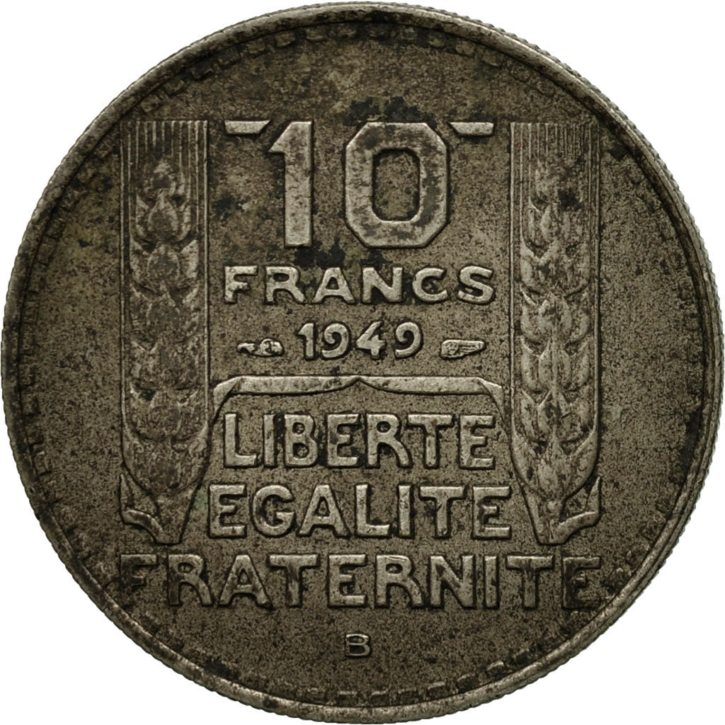 Coin, France, Turin, 10 Francs, 1949, Beaumont - Le Roger, VG(8-10)