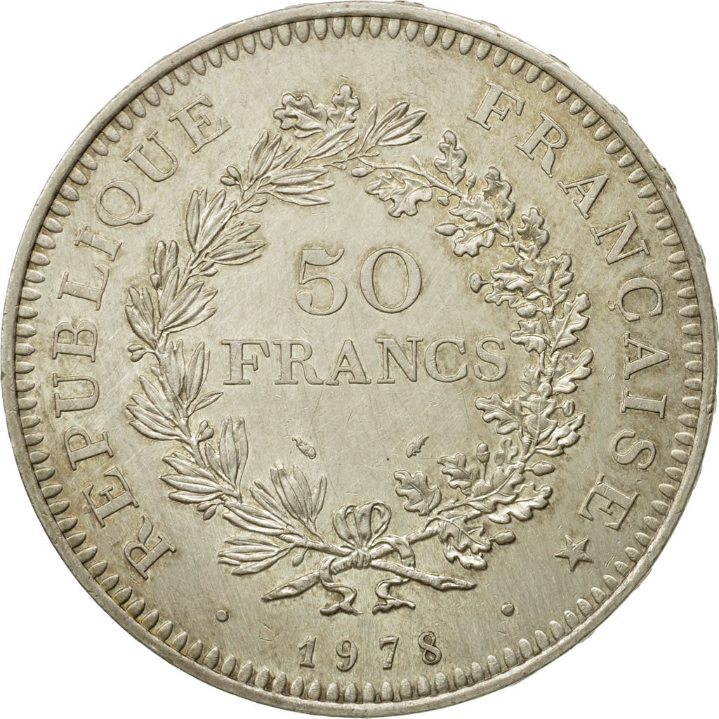 Münze, Frankreich, Hercule, 50 Francs, 1978, Paris, SS+, Silber, KM:941.1