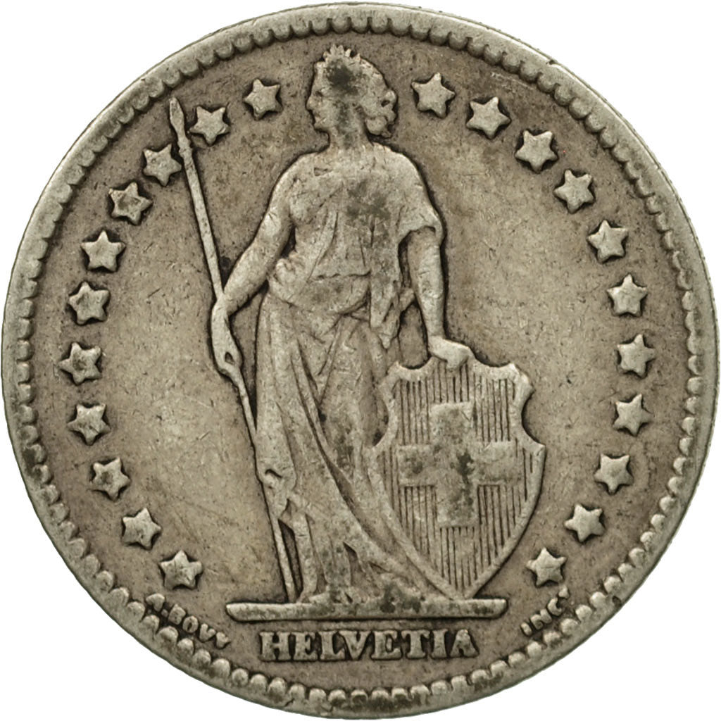 Coin, Switzerland, Franc, 1909, Bern, EF(40-45), Silver, KM:24
