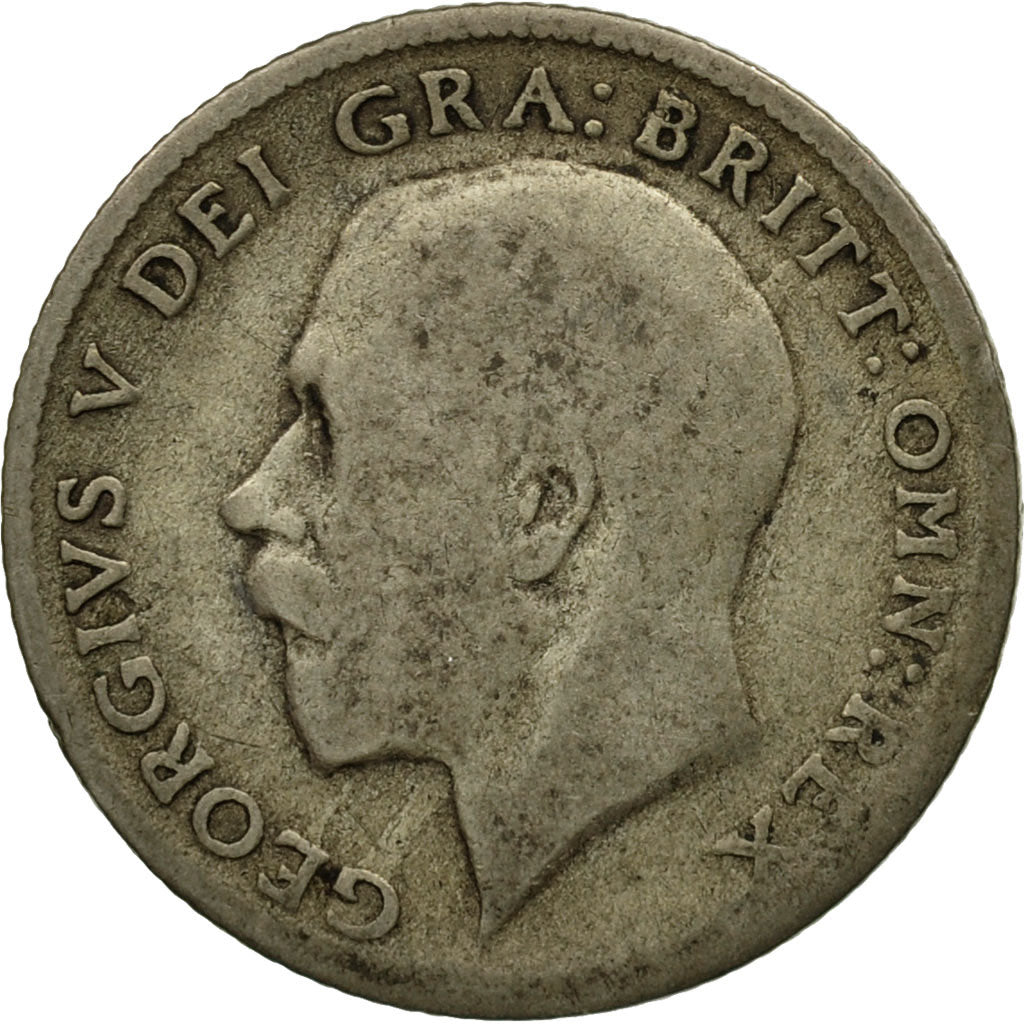Monnaie, Grande-Bretagne, George V, 6 Pence, 1922, B+, Argent, KM:815a.1