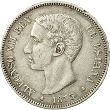 Coin, Spain, Alfonso XII, 5 Pesetas, 1875, Madrid, EF(40-45), Silver, KM:671