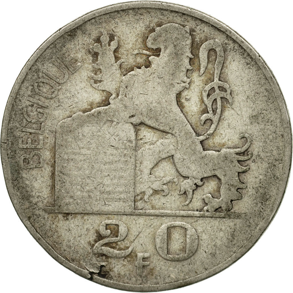 Coin, Belgium, 20 Francs, 20 Frank, 1950, F(12-15), Silver, KM:140.1