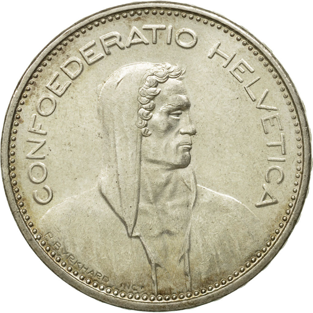Coin, Switzerland, 5 Francs, 1965, Bern, EF(40-45), Silver, KM:40