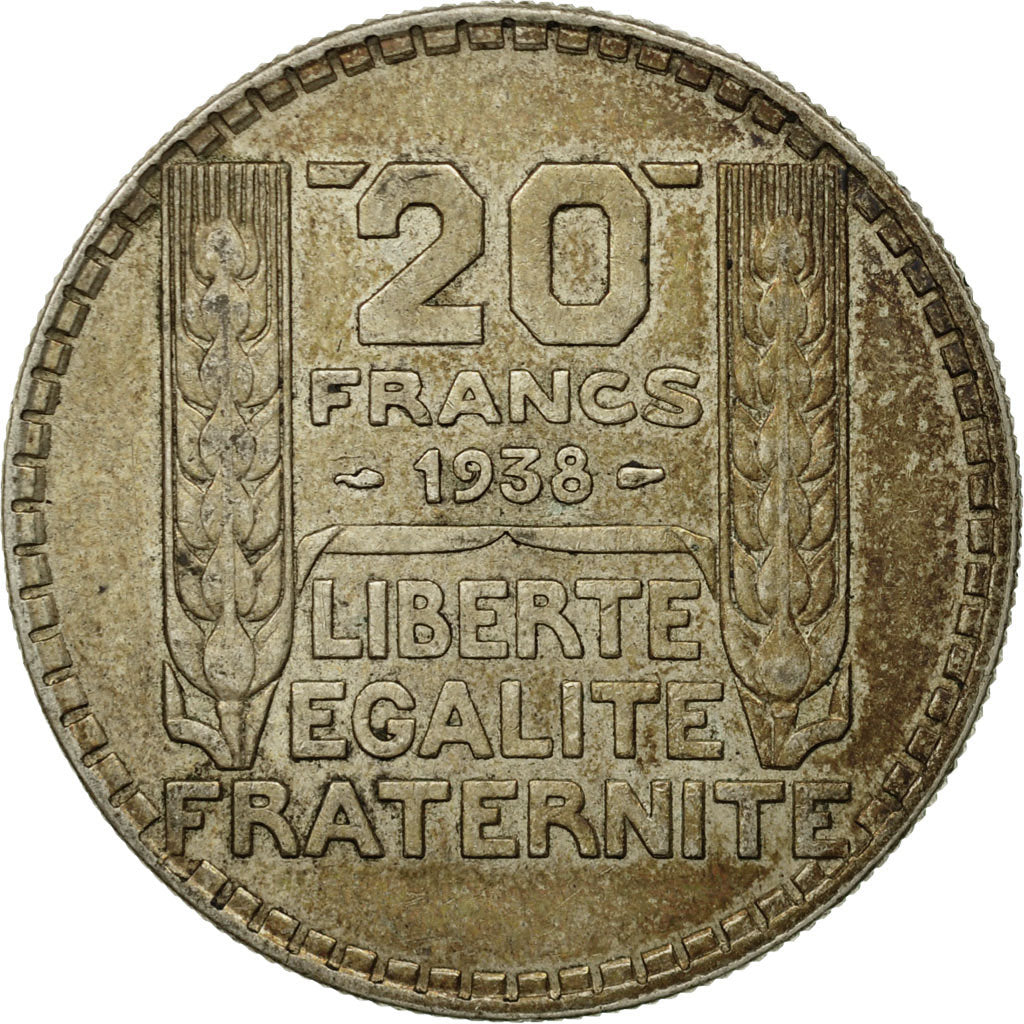 Coin, France, Turin, 20 Francs, 1938, Paris, VF(30-35), Silver, KM:879, Le