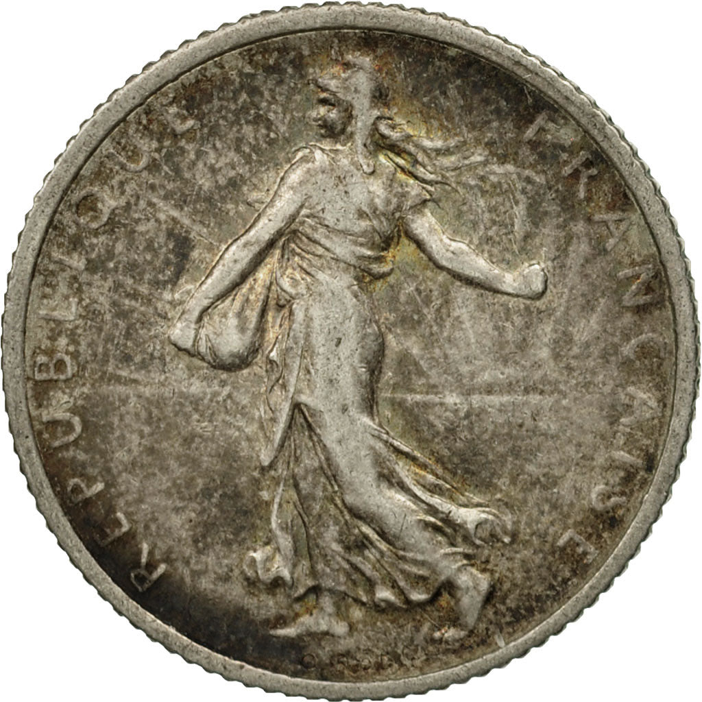 Coin, France, Semeuse, Franc, 1916, Paris, EF(40-45), Silver, KM:844.1