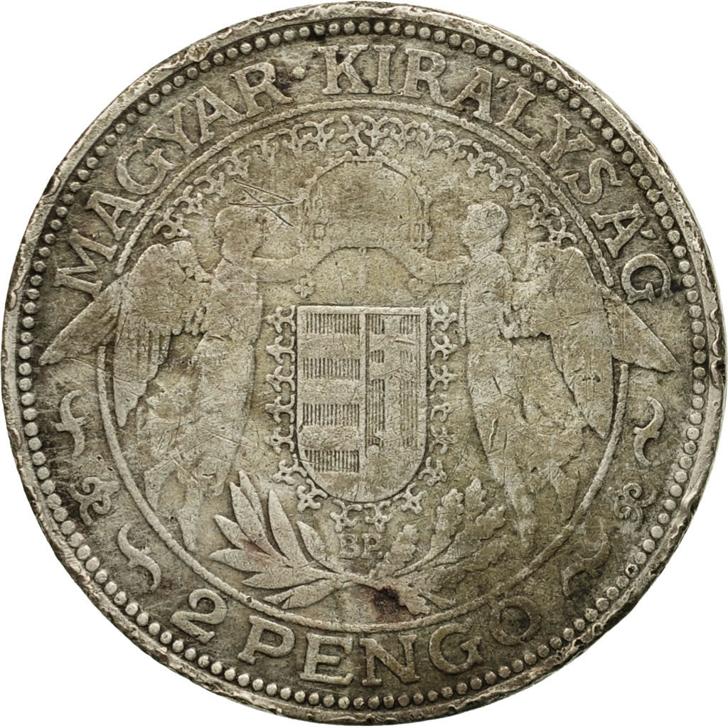 Coin, Hungary, 2 Pengö, 1929, Budapest, EF(40-45), Silver, KM:511