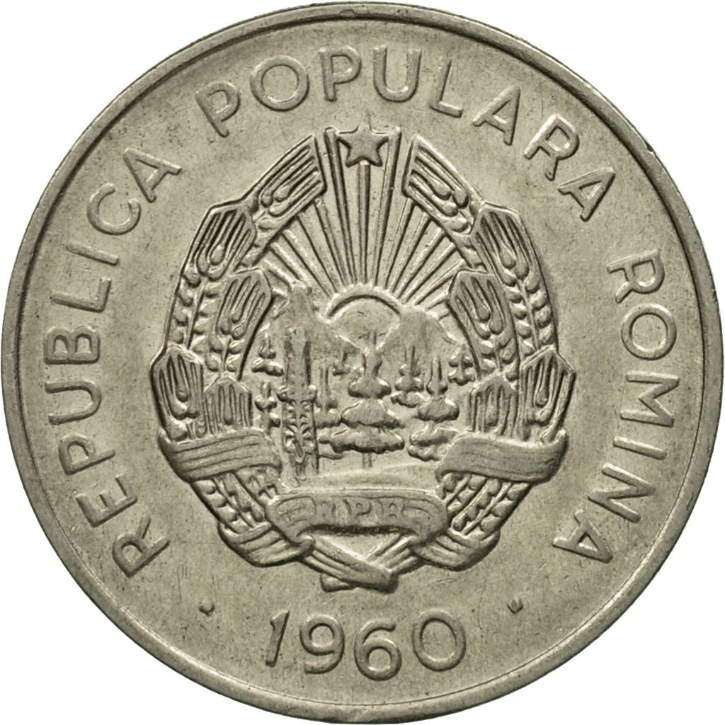 Coin, Romania, 25 Bani, 1960, AU(50-53), Nickel Clad Steel, KM:88