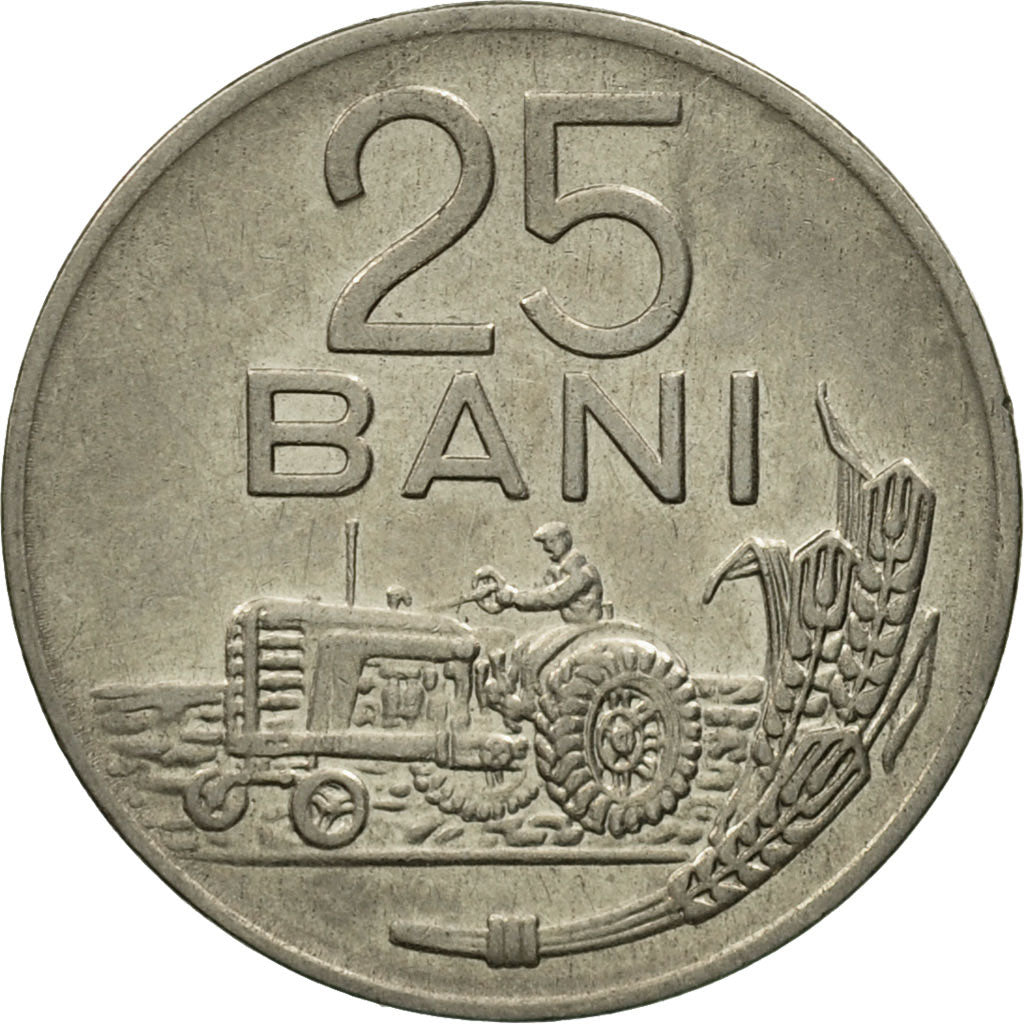 Coin, Romania, 25 Bani, 1960, AU(50-53), Nickel Clad Steel, KM:88