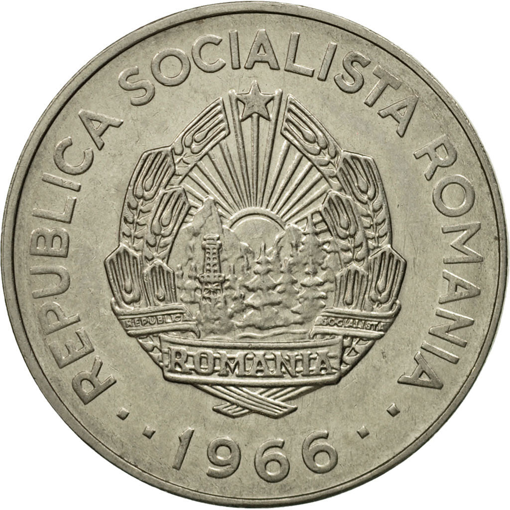 Monnaie, Roumanie, 3 Lei, 1966, TTB+, Nickel Clad Steel, KM:91