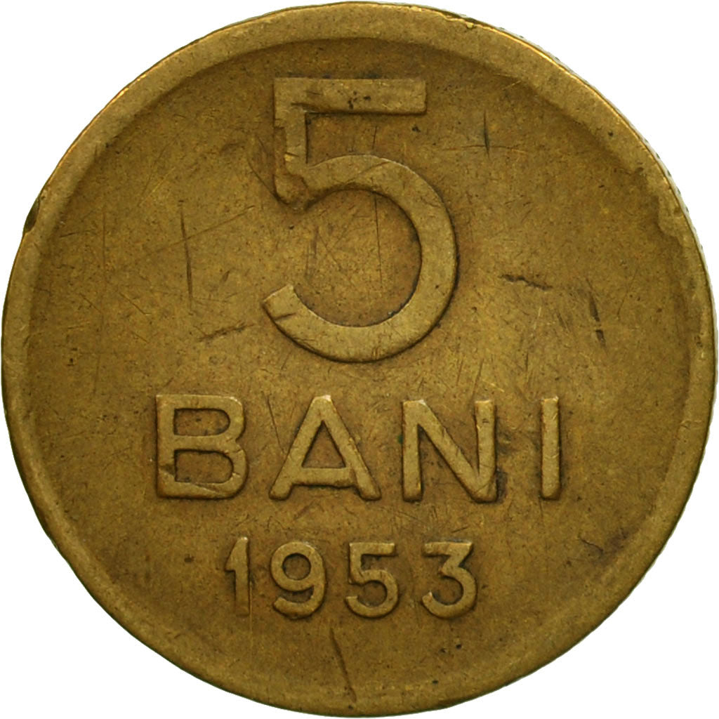 Coin, Romania, 5 Bani, 1953, EF(40-45), Copper-Nickel-Zinc, KM:83.2