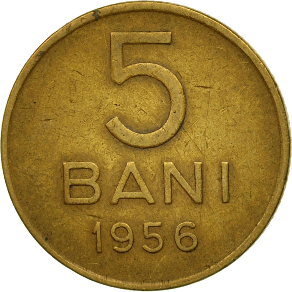 Coin, Romania, 5 Bani, 1956, EF(40-45), Copper-Nickel-Zinc, KM:83.2