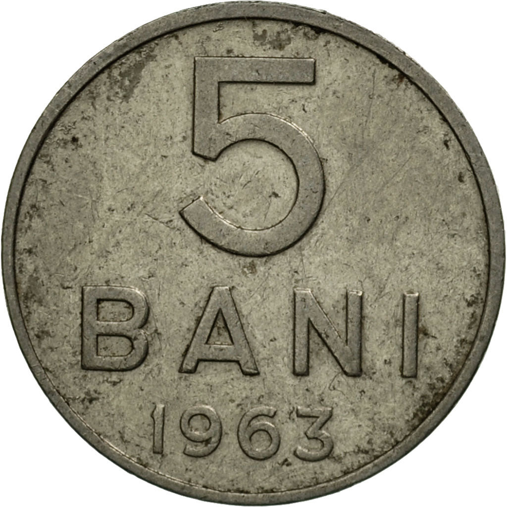 Coin, Romania, 5 Bani, 1963, VF(30-35), Nickel Clad Steel, KM:89