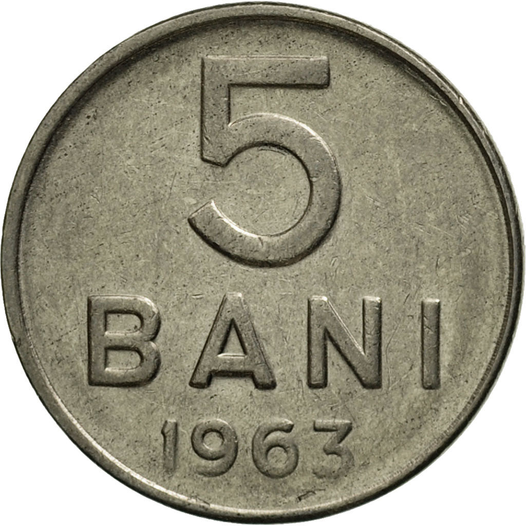 Coin, Romania, 5 Bani, 1963, AU(55-58), Nickel Clad Steel, KM:89