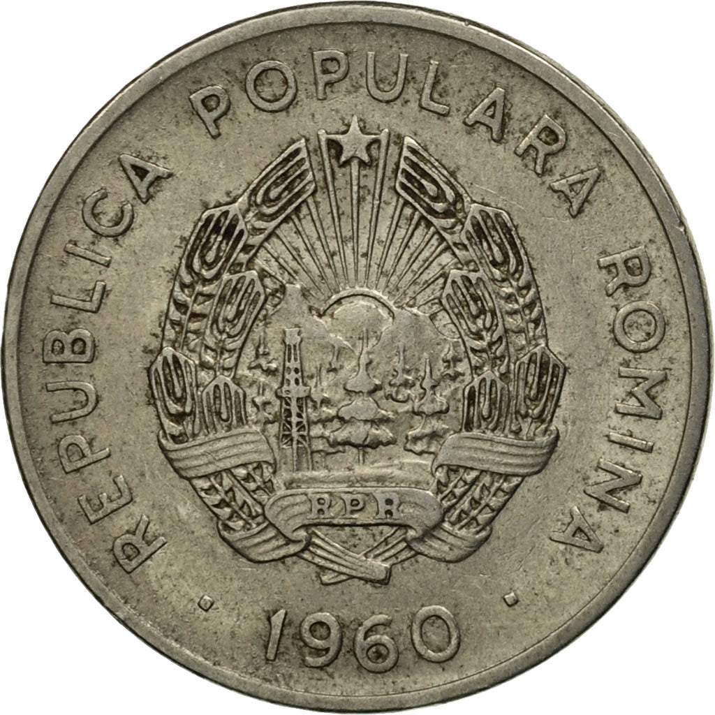 Coin, Romania, 15 Bani, 1960, VF(30-35), Nickel Clad Steel, KM:87