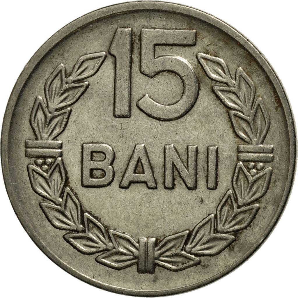 Moneta, Romania, 15 Bani, 1966, MB+, Acciaio ricoperto in nichel, KM:93