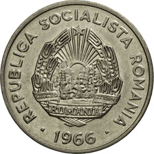 Moneta, Romania, 15 Bani, 1966, BB+, Acciaio ricoperto in nichel, KM:93