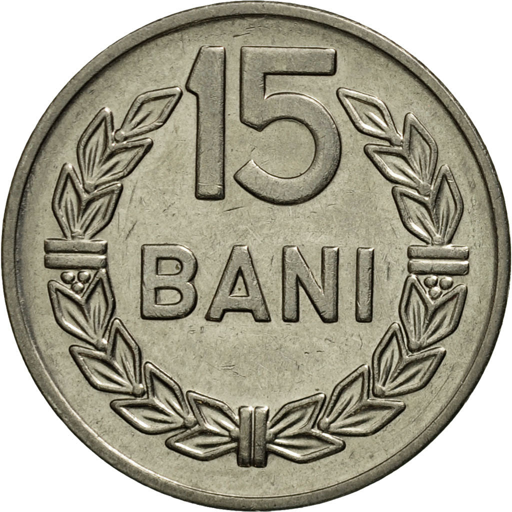Moneta, Romania, 15 Bani, 1966, BB+, Acciaio ricoperto in nichel, KM:93
