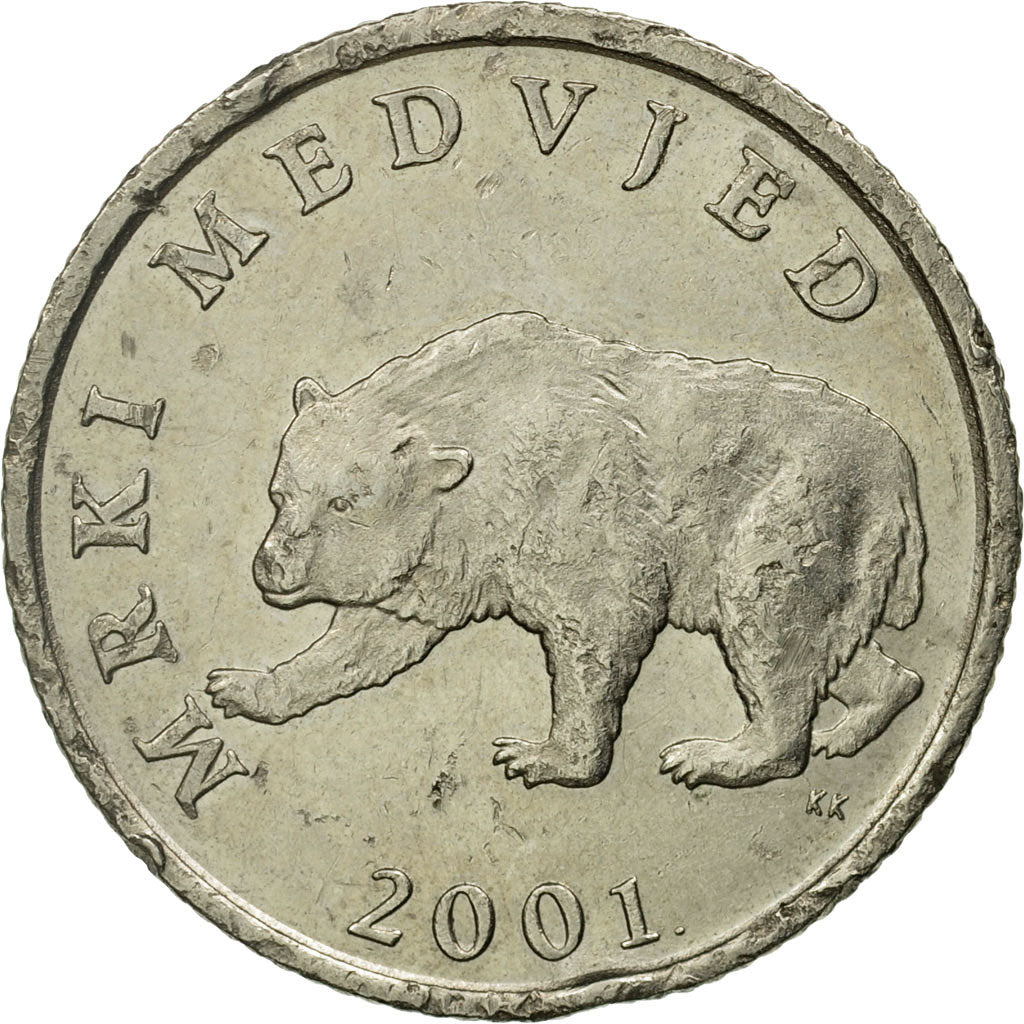 Moneda, Croacia, 5 Kuna, 2001, BC, Cobre - níquel - cinc, KM:11