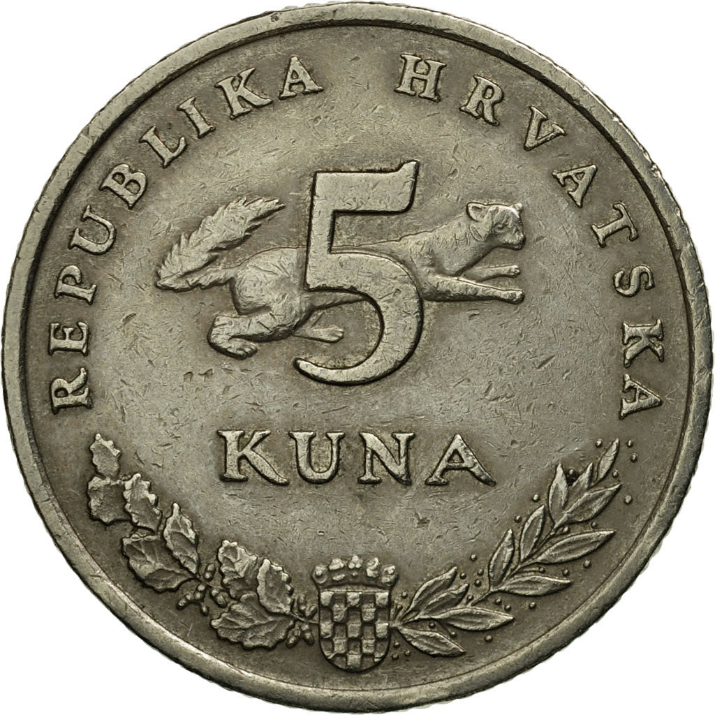 Coin, Croatia, 5 Kuna, 1994, EF(40-45), Copper-Nickel-Zinc, KM:23