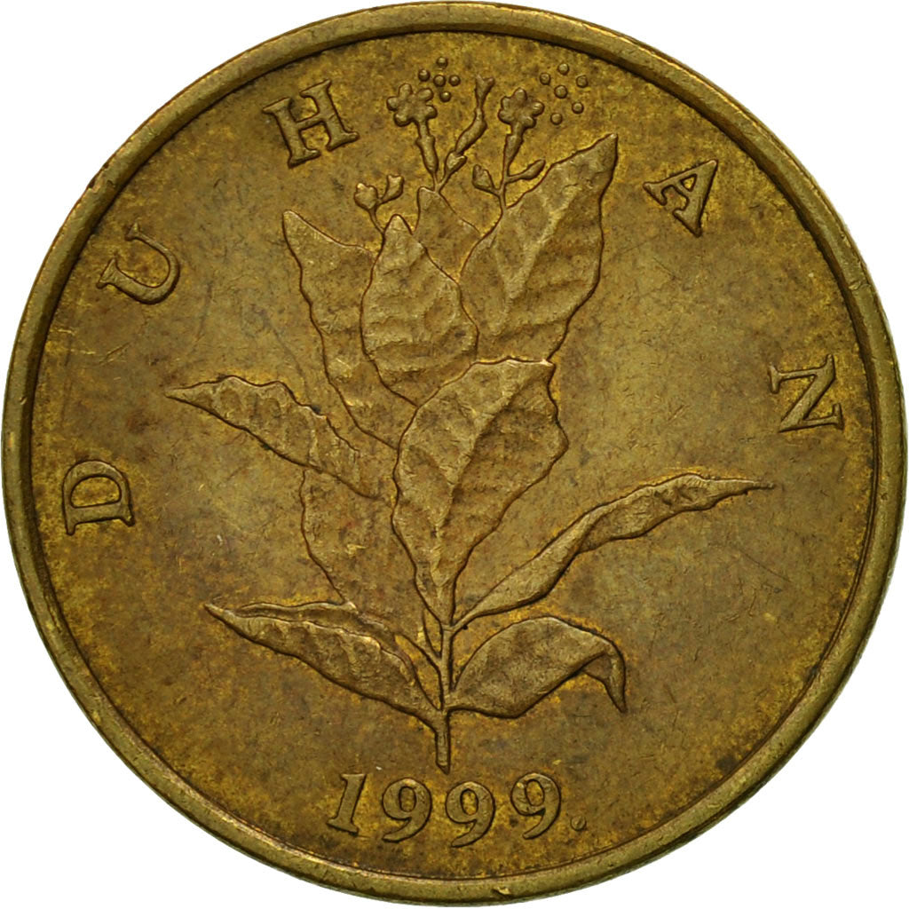 Moneta, Chorwacja, 10 Lipa, 1999, EF(40-45), Mosiądz platerowany stalą, KM:6