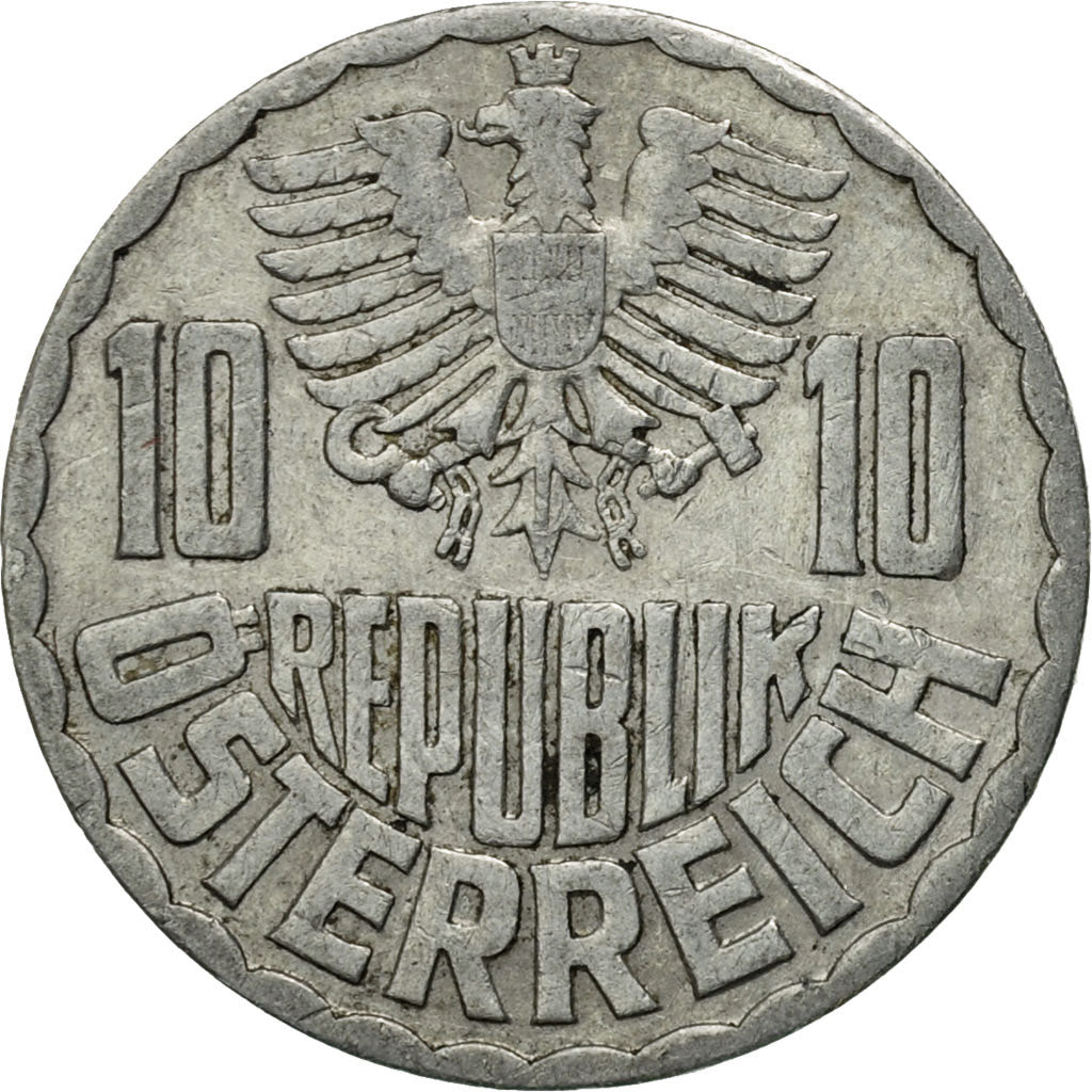 Coin, Austria, 10 Groschen, 1959, Vienna, EF(40-45), Aluminum, KM:2878
