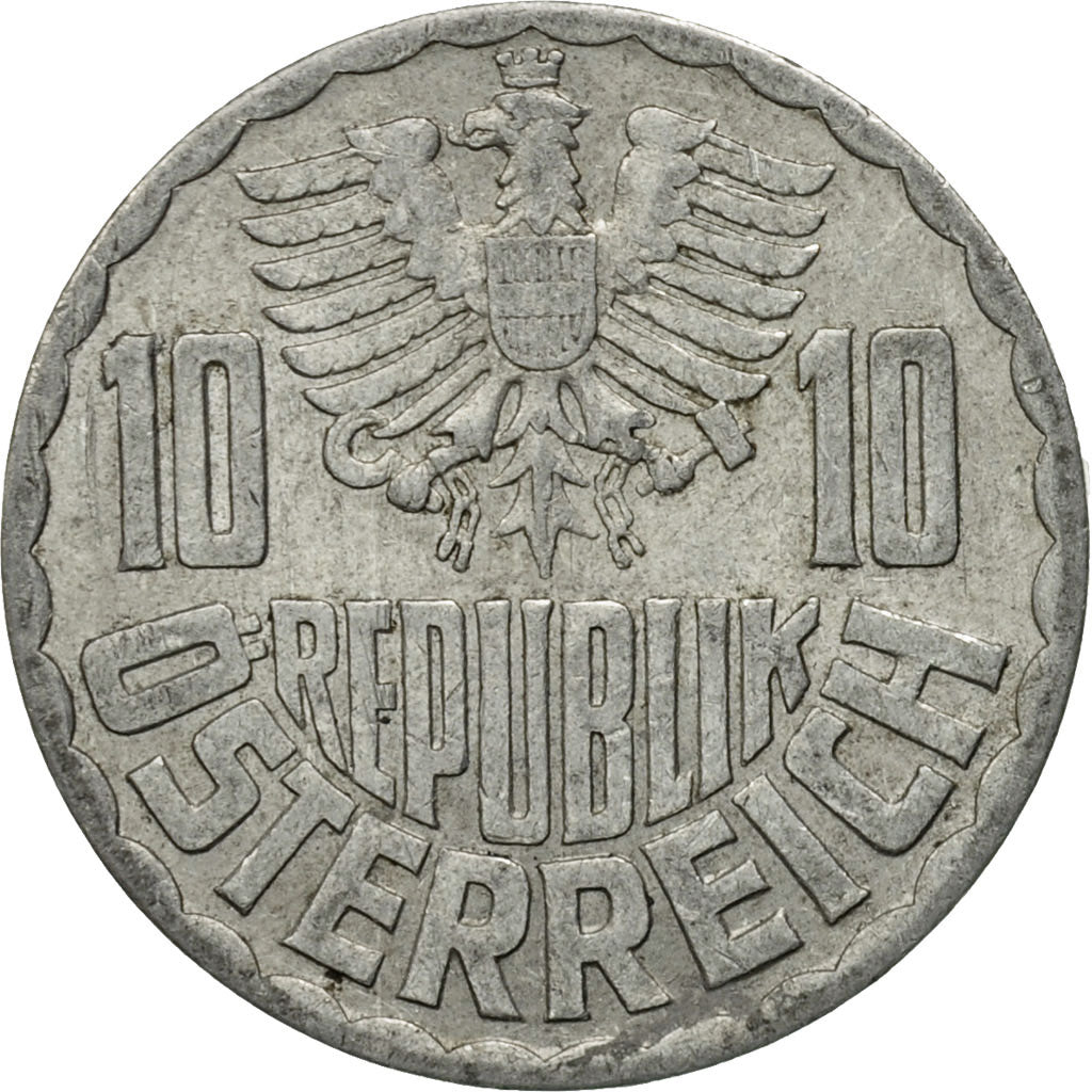 Coin, Austria, 10 Groschen, 1963, Vienna, EF(40-45), Aluminum, KM:2878