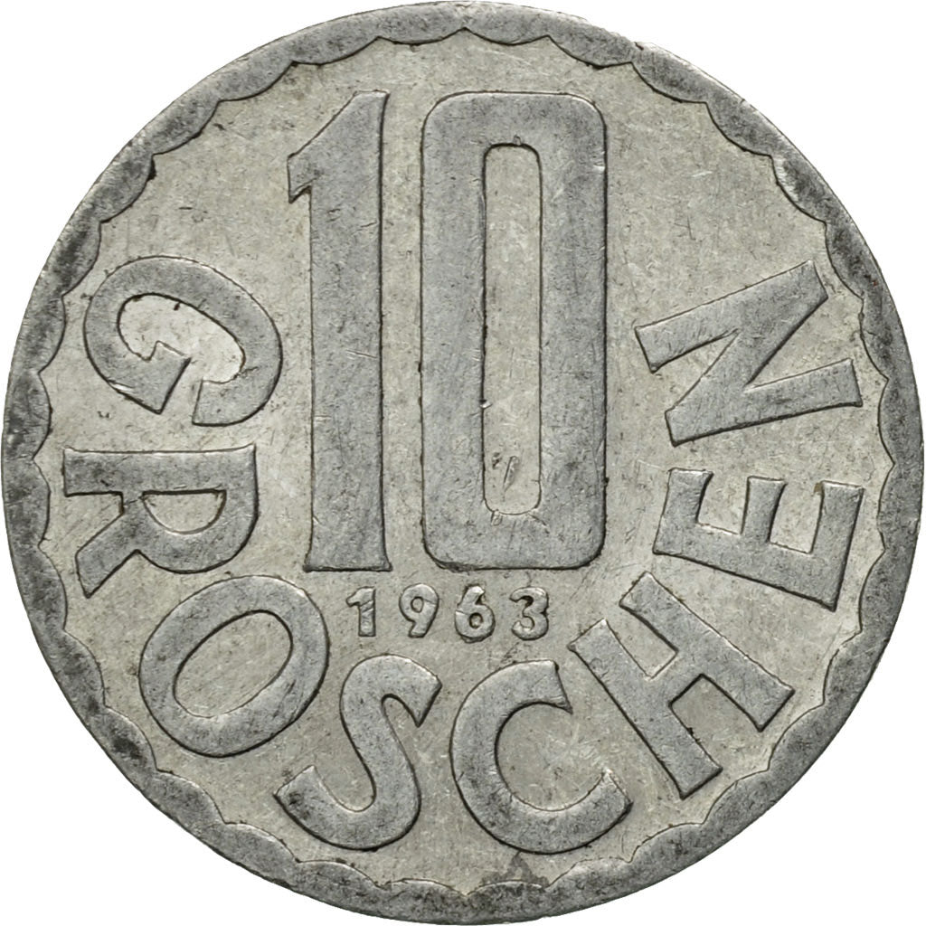 Monnaie, Autriche, 10 Groschen, 1963, Vienna, TB+, Aluminium, KM:2878