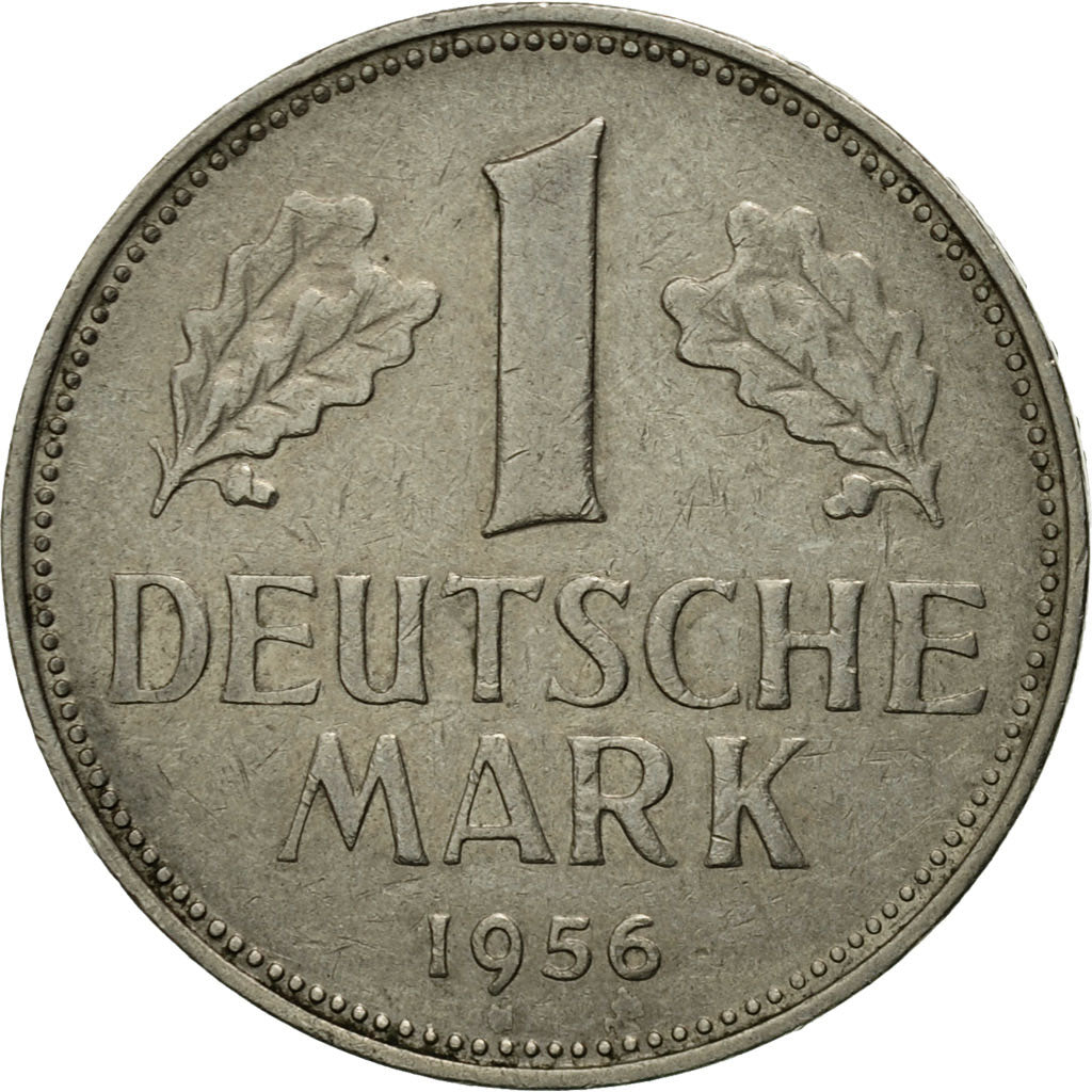 Moneta, Niemcy - RFN, Mark, 1956, Hambourg, EF(40-45), Miedź-Nikiel, KM:110