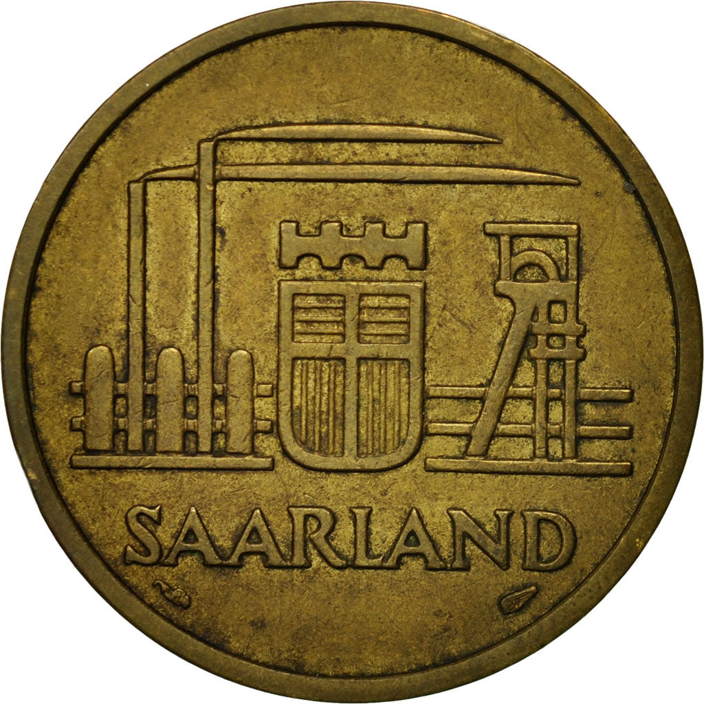 Coin, SAARLAND, 50 Franken, 1954, Paris, EF(40-45), Aluminum-Bronze, KM:3