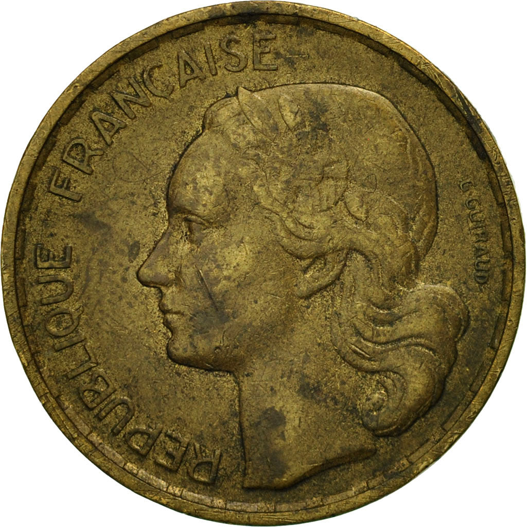 Coin, France, Guiraud, 20 Francs, 1952, Paris, VF(30-35), Aluminum-Bronze