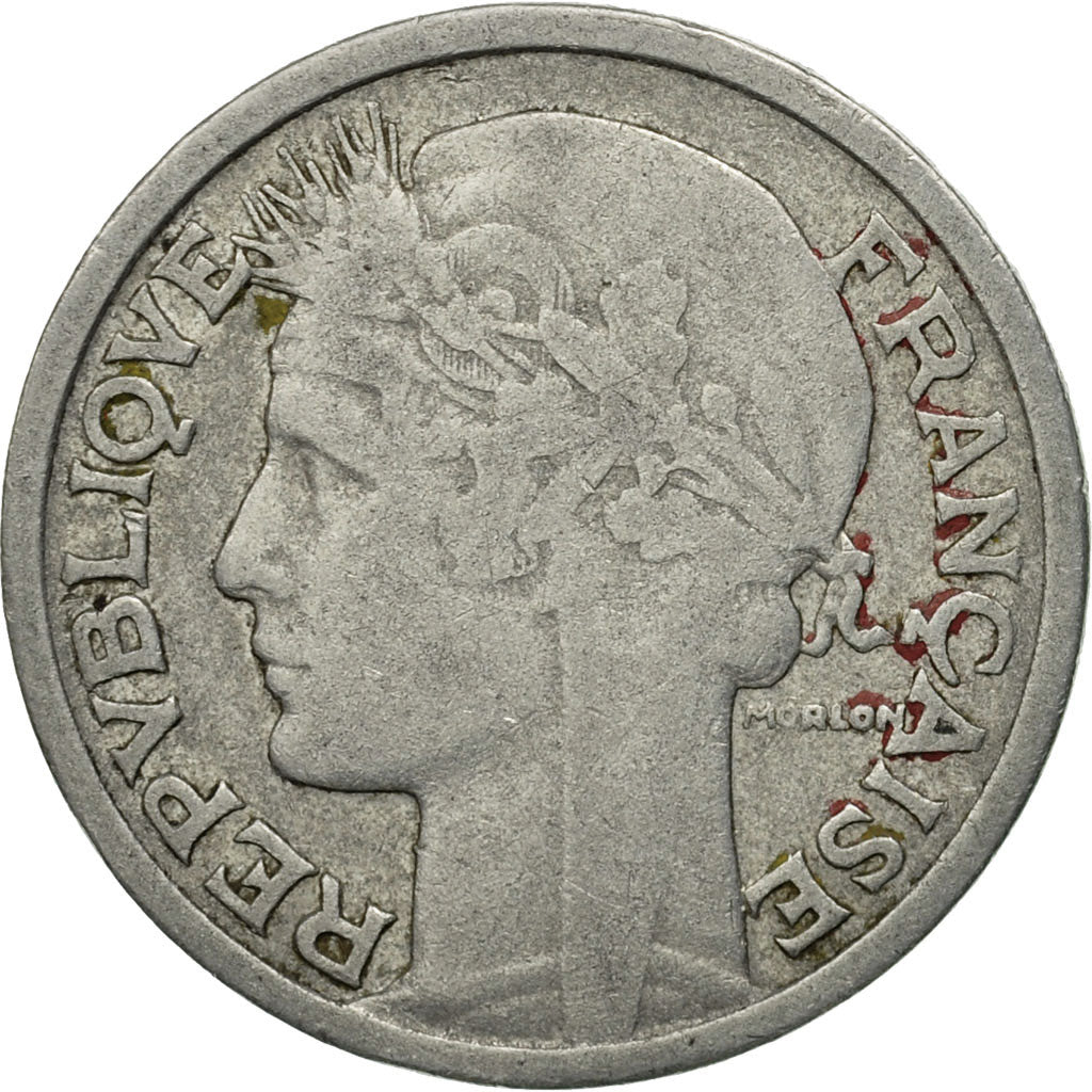 Monnaie, France, Morlon, 2 Francs, 1944, Paris, TB+, Aluminium, KM:886a.1, Le