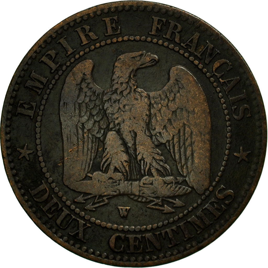 Moneta, Francja, Napoleon III, Napoléon III, 2 Centimes, 1854, Lille