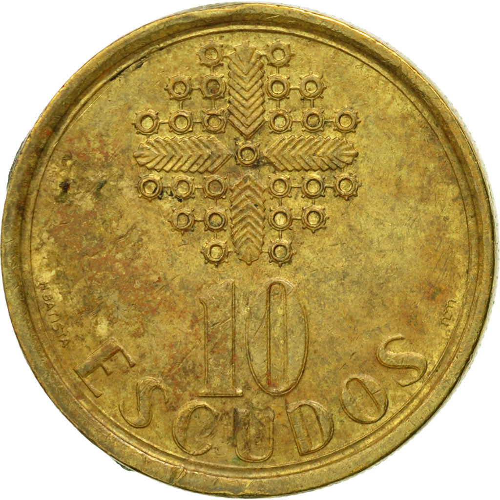Coin, Portugal, 10 Escudos, 1991, EF(40-45), Nickel-brass, KM:633